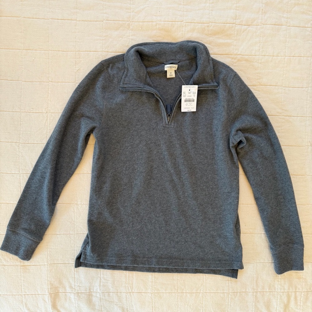 Crewcuts Boys Charcoal Zip-Up Sweater